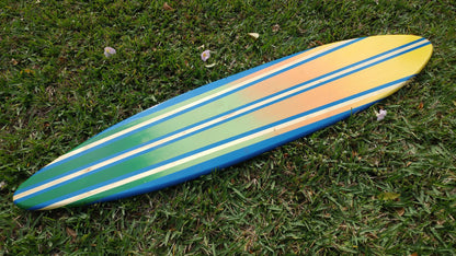 Sunset Taper Surfboard Wall Art & Decor | Customizable | Wood Surfboard Decor, Beach House Decor, Coastal Decor