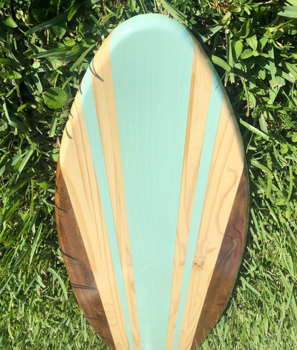 Beachside Teal Wooden Surfboard Wall Art Home Decor- 2-6 foot Sizes Available- Beach House Decor, Interior Design, Nautical and Coastal Decor