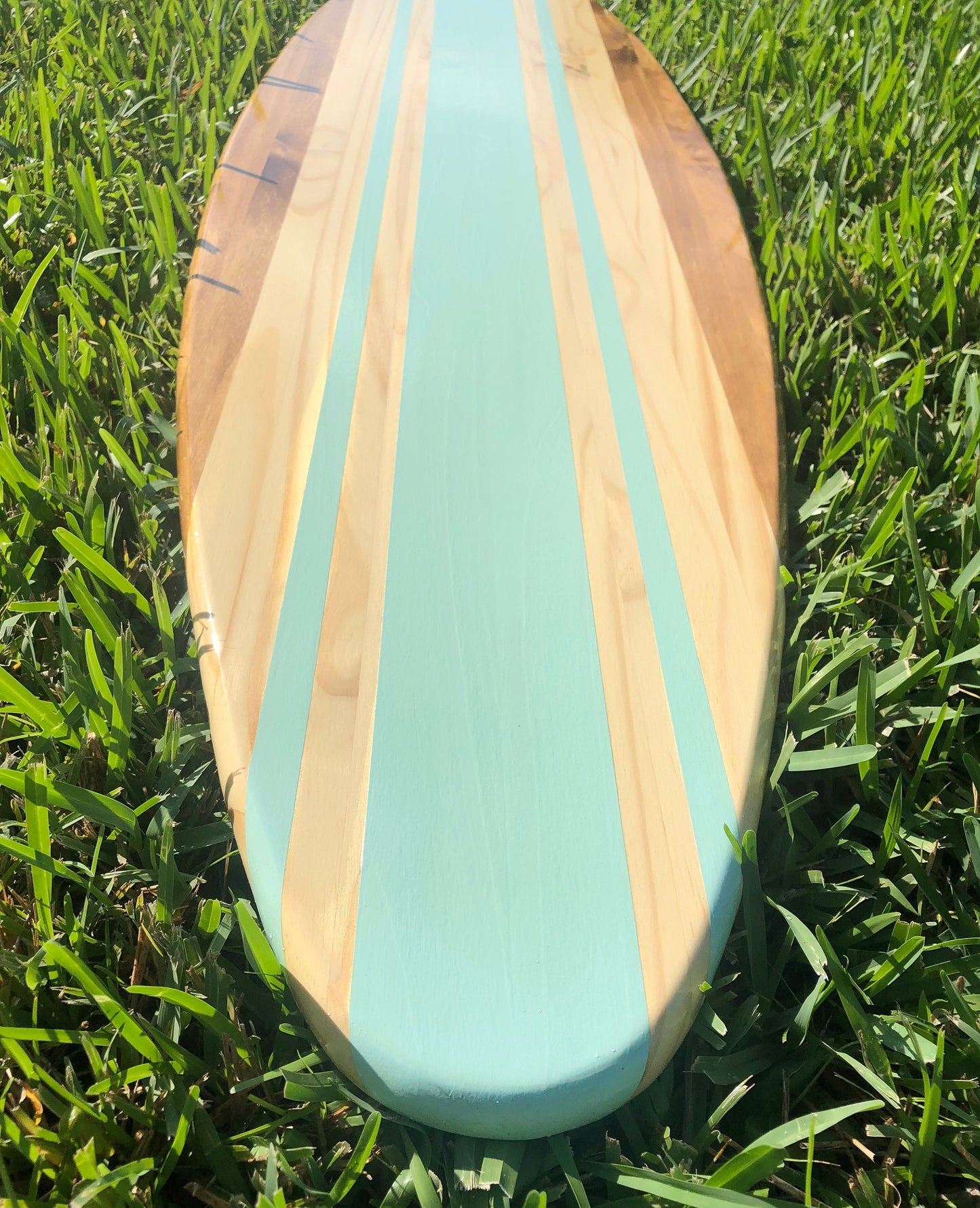 Beachside Teal Wooden Surfboard Wall Art Home Decor- 2-6 foot Sizes Available- Beach House Decor, Interior Design, Nautical and Coastal Decor