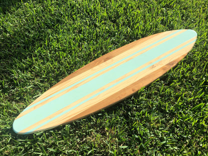 Beachside Teal Wooden Surfboard Wall Art Home Decor- 2-6 foot Sizes Available- Beach House Decor, Interior Design, Nautical and Coastal Decor