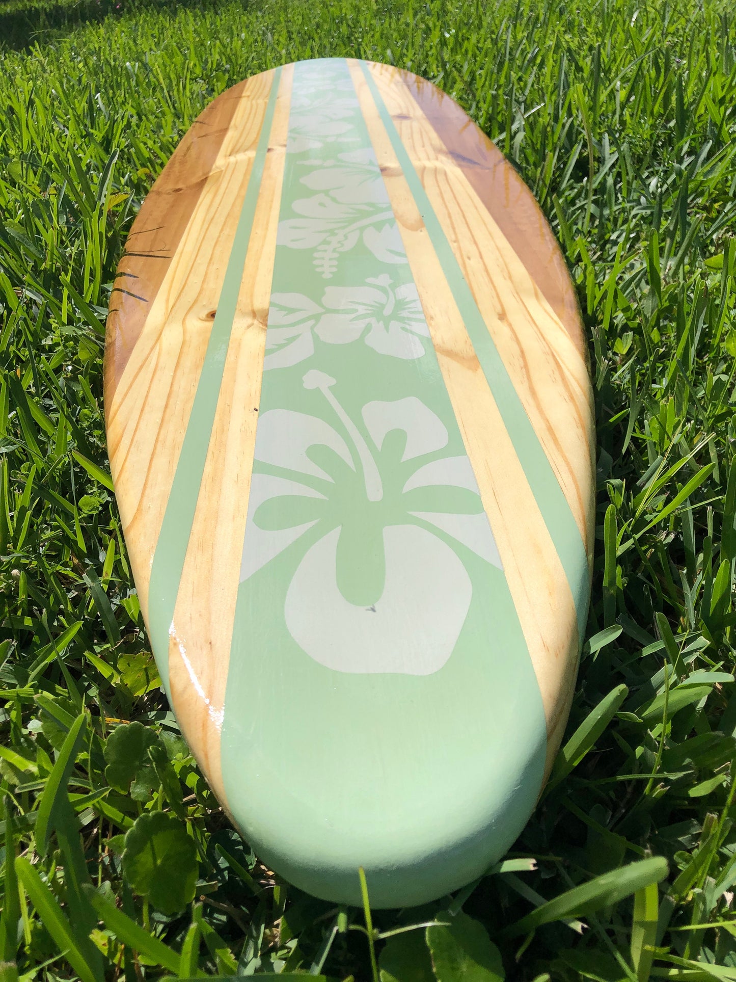 Summer Sea Breeze Surfboard Wall Art & Decor | Customizable | Wood Surfboard Decor, Beach House Decor, Coastal Decor