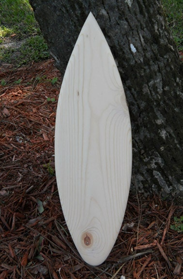 Shortboard Solid Wood Blank Surfboard Canvas Pine Craft Ready Surf Decoration